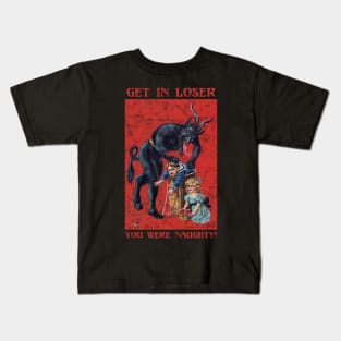 Vintage Krampus Get in Loser Kids T-Shirt